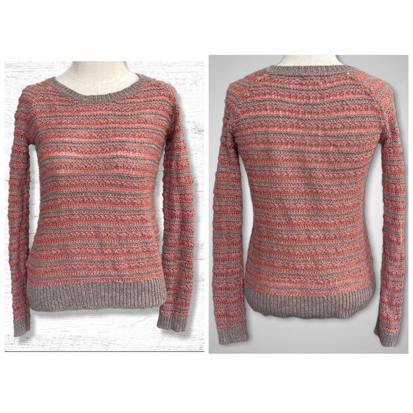 Anthropologie Sweaters - Anthropologie Splendid Hudson Stitch Stripe Pullover Wool Linen Blend Sweater S